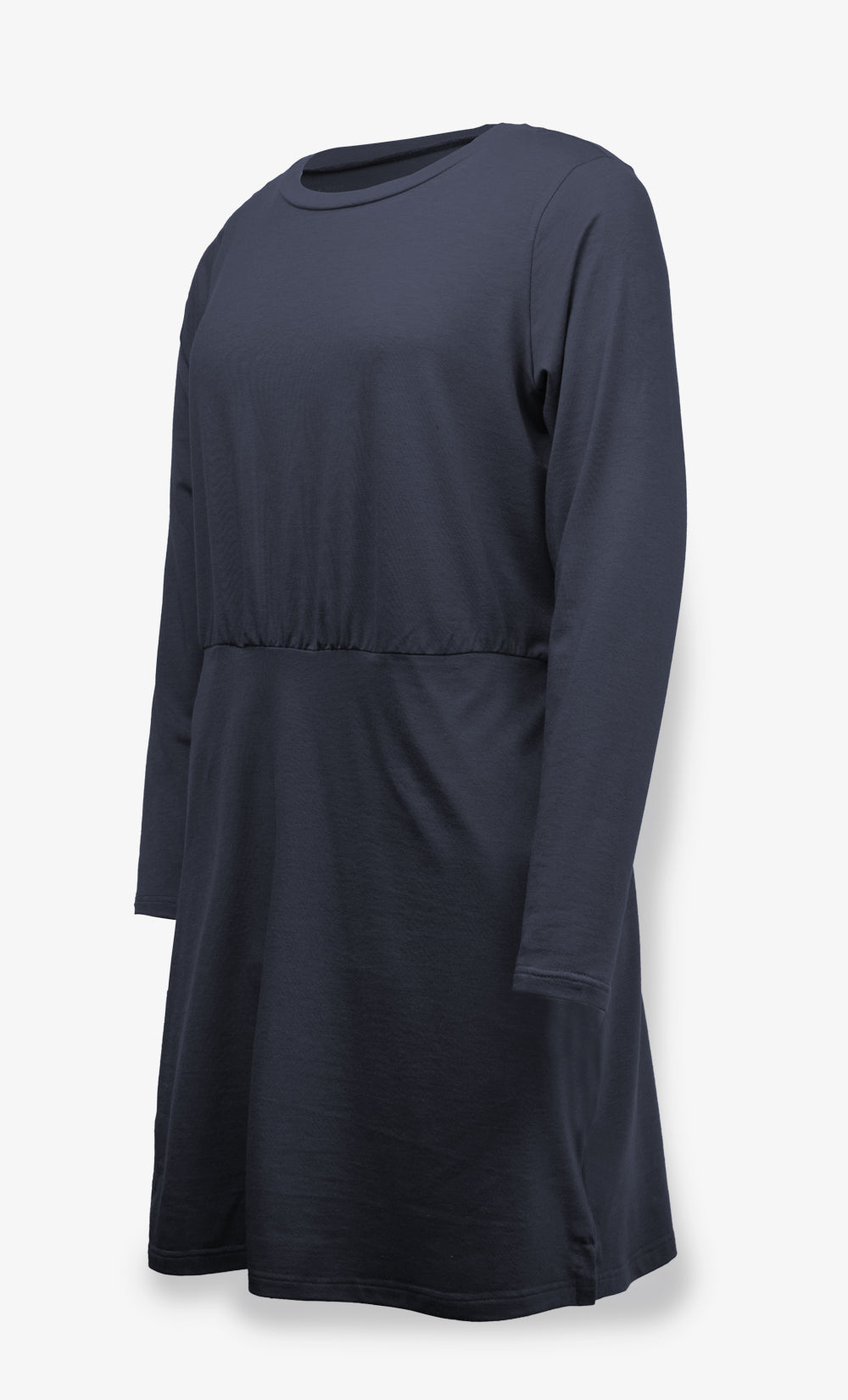 Robe femme Noir manches longues avec poches, en Tencel et coton biologique